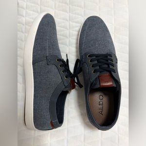 Aldo Mens Blue Canvas Sneakers - new